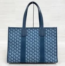 Goyard — Goyard Villette Jacquard PM Tote Bag Ocean Blue Shoulder Purse Auth New proof — Handbag — resale
