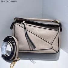 Loewe — Loewe Puzzle Mini Top Handle Shoulder Crossbody Gray Gold Women Classic — Handbag — resale