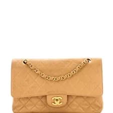 Chanel — Chanel Vintage Classic Double Flap Bag Quilted Caviar Medium — Handbag — resale