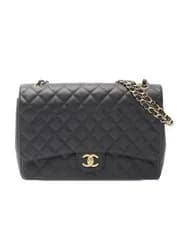 Chanel — Preloved chanel Quilted Flap Bag Women Black Shoulder Bag One Size — Handbag — resale