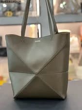 Loewe — Loewe Puzzle Fold Leather Tote Shoulder Handbag For Women — Handbag — resale