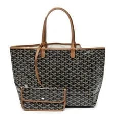 Goyard — Goyard Brown Saint Louis PM Shoulder Bag Goyardine Coated Canvas — Handbag — resale