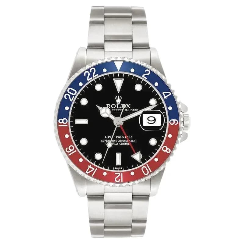 Rolex — 1998 Men's Rolex 40mm GMT Master with Black Dial and Pepsi Bezel, Unworn — Jewelry — resale
