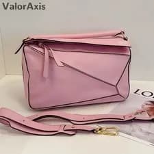 Loewe — Loewe Puzzle MM Top Handle Shoulder Crossbody Pink Gold Women Classic — Handbag — resale