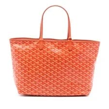 Goyard — Authenticated Goyard Goyardine Saint Louis PM Orange Coated Canvas Fabric — Handbag — resale