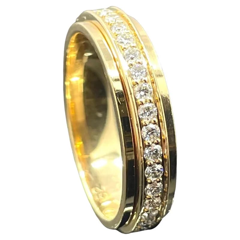 Piaget Possession Diamond Eternity Ring 18K Rose Gold Spinning Sz 6