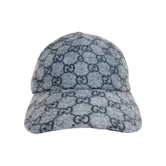 Gucci Grey Monogram Baseball Cap