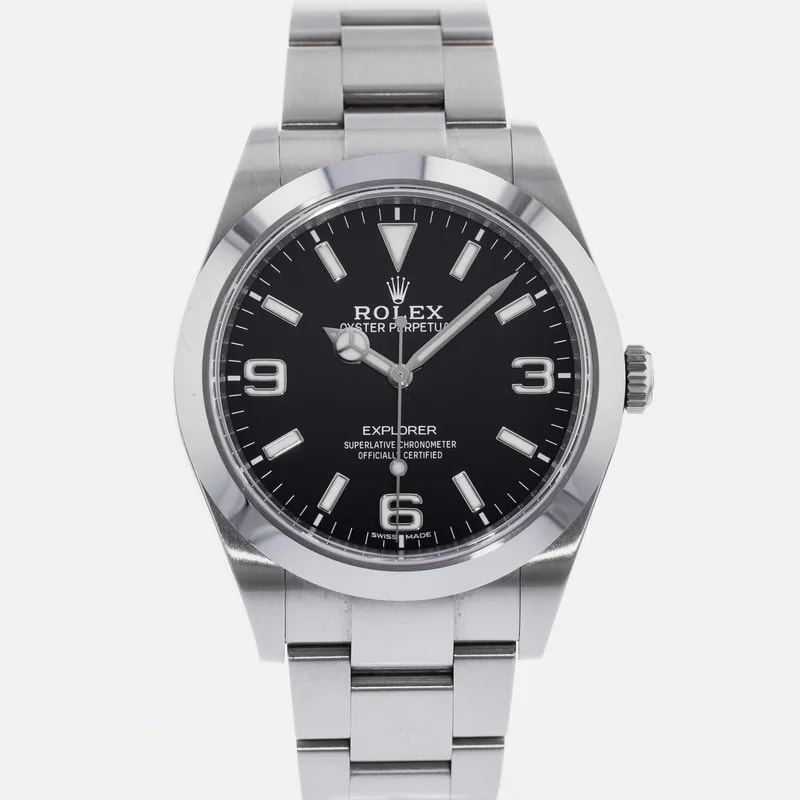 Rolex — Rolex ExplorerI 39mm Stainless Steel Black Dial 214270 — Watch — resale