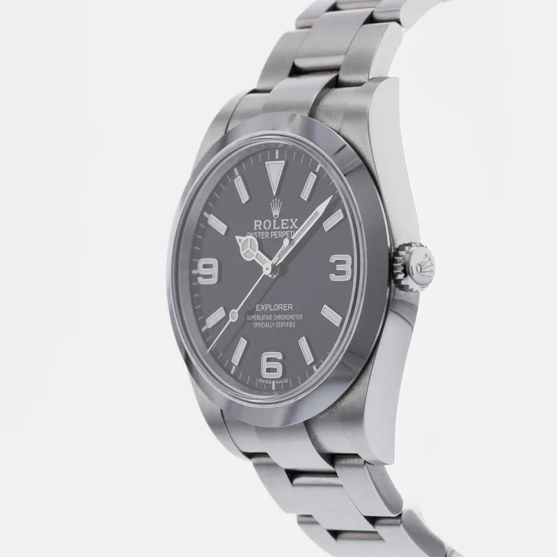 Rolex ExplorerI 39mm Stainless Steel Black Dial 214270 2