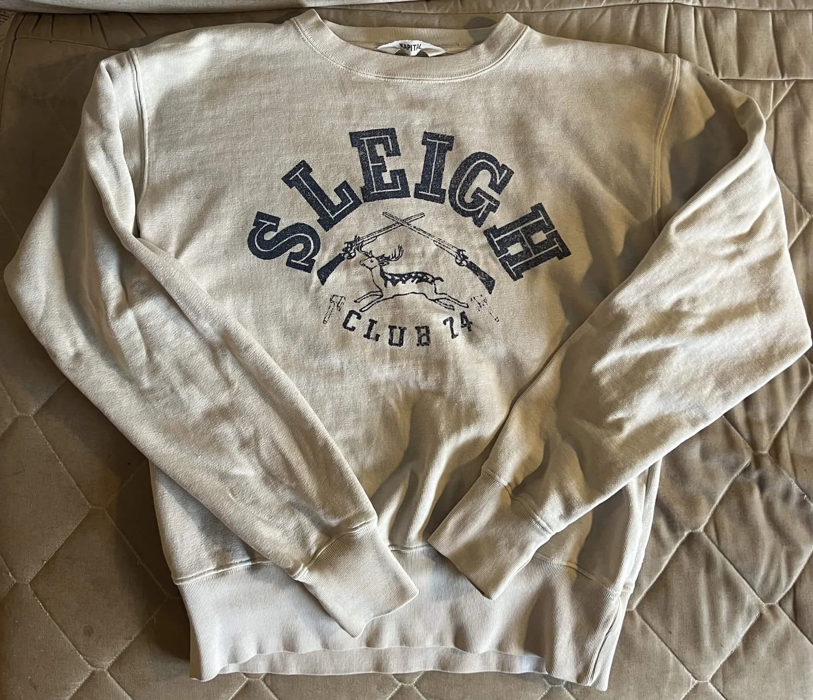Kapital Sleigh - Club 74 Hunter Deer Sweatshirt — streetwear — resale
