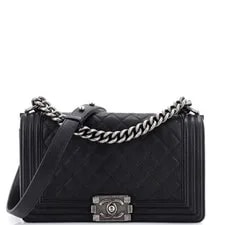 Chanel — Chanel Boy Flap Bag Quilted Metallic Old Medium — Handbag — resale