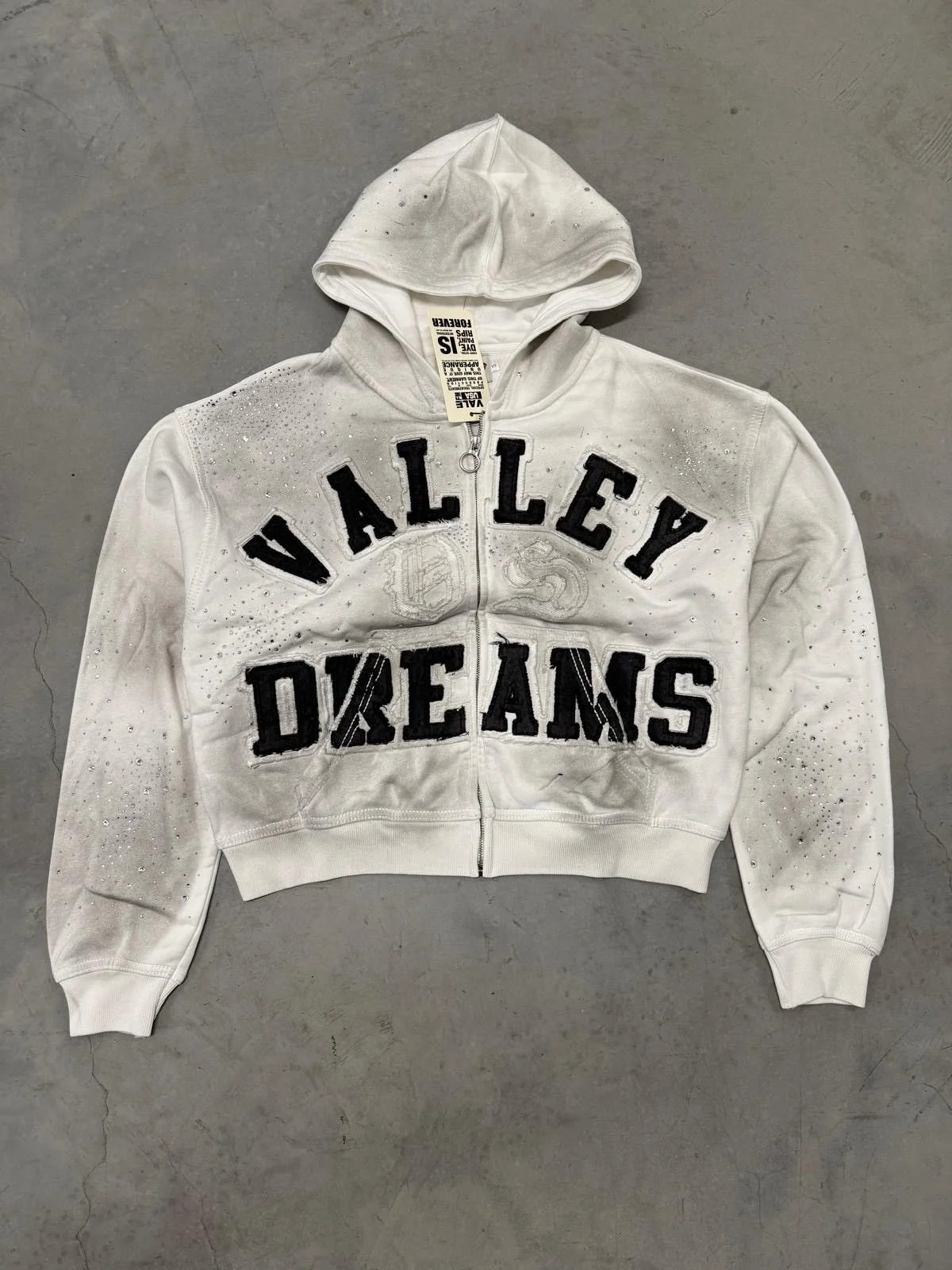Vale Forever Valley Dreams White Classico Zip Up Hoodie New — streetwear — resale