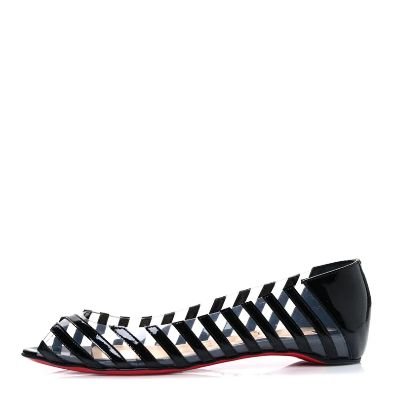 Christian Louboutin — Striped A6 Flats — Designer Shoe — resale