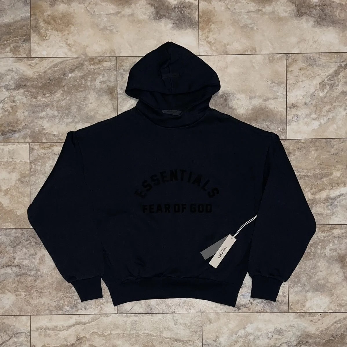 Fear of God Essentials — Fear of God Essentials Arch Logo Hoodie — streetwear — resale
