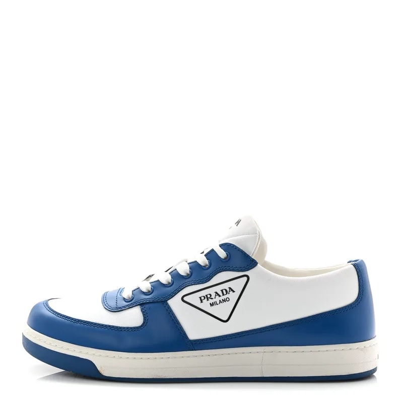 Prada — Vitello Sport Spazzolato Rois Triangle Logo Downtown Low Top 30mm Sneakers — Designer Shoe — resale
