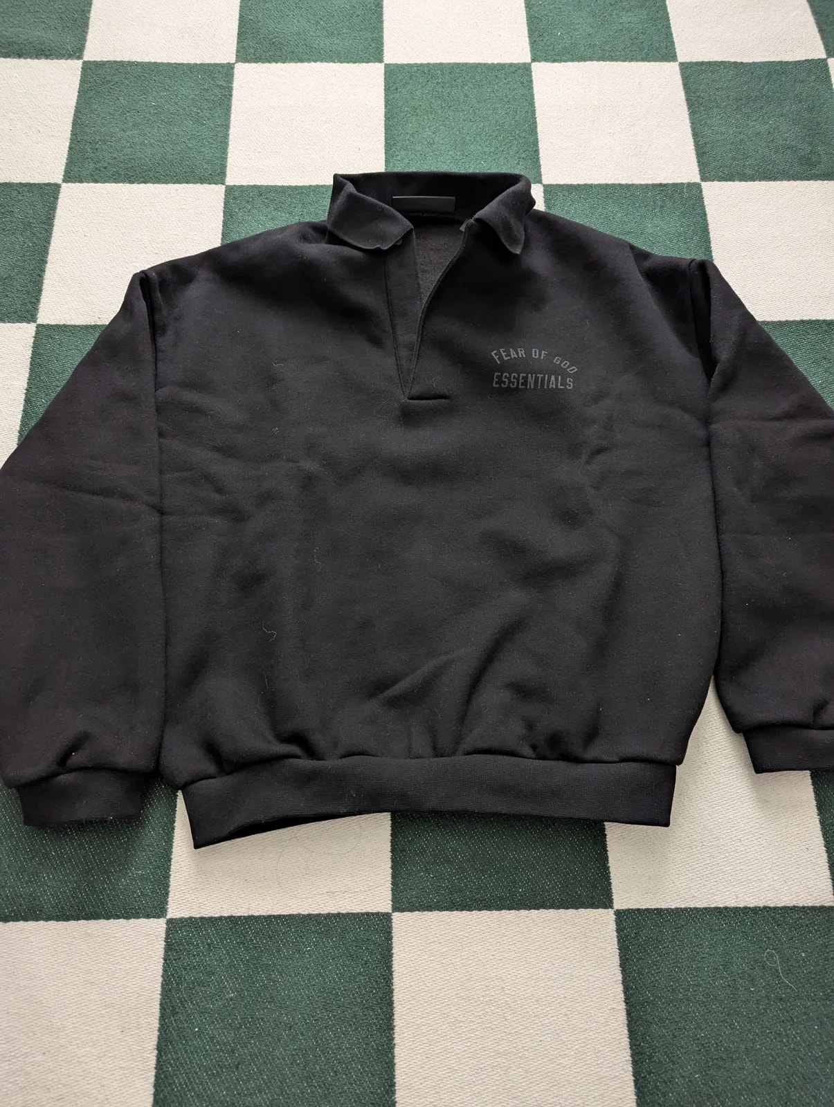 Fear of God Essentials — Fear of God Essentials Collared Sweatshirt — streetwear — resale