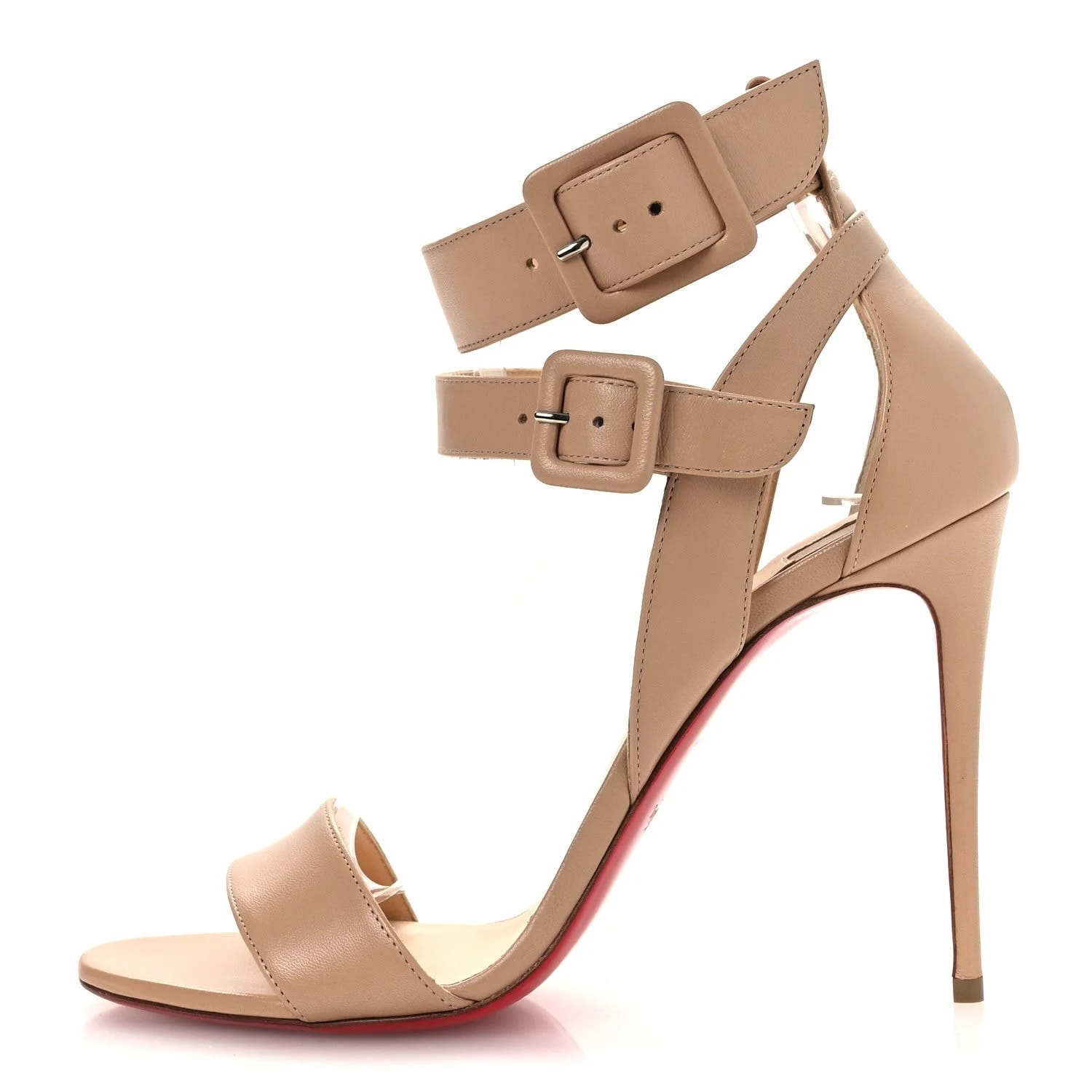 Christian Louboutin — Kid Choca 100 Sandals 39 Nude — Designer Shoe — resale