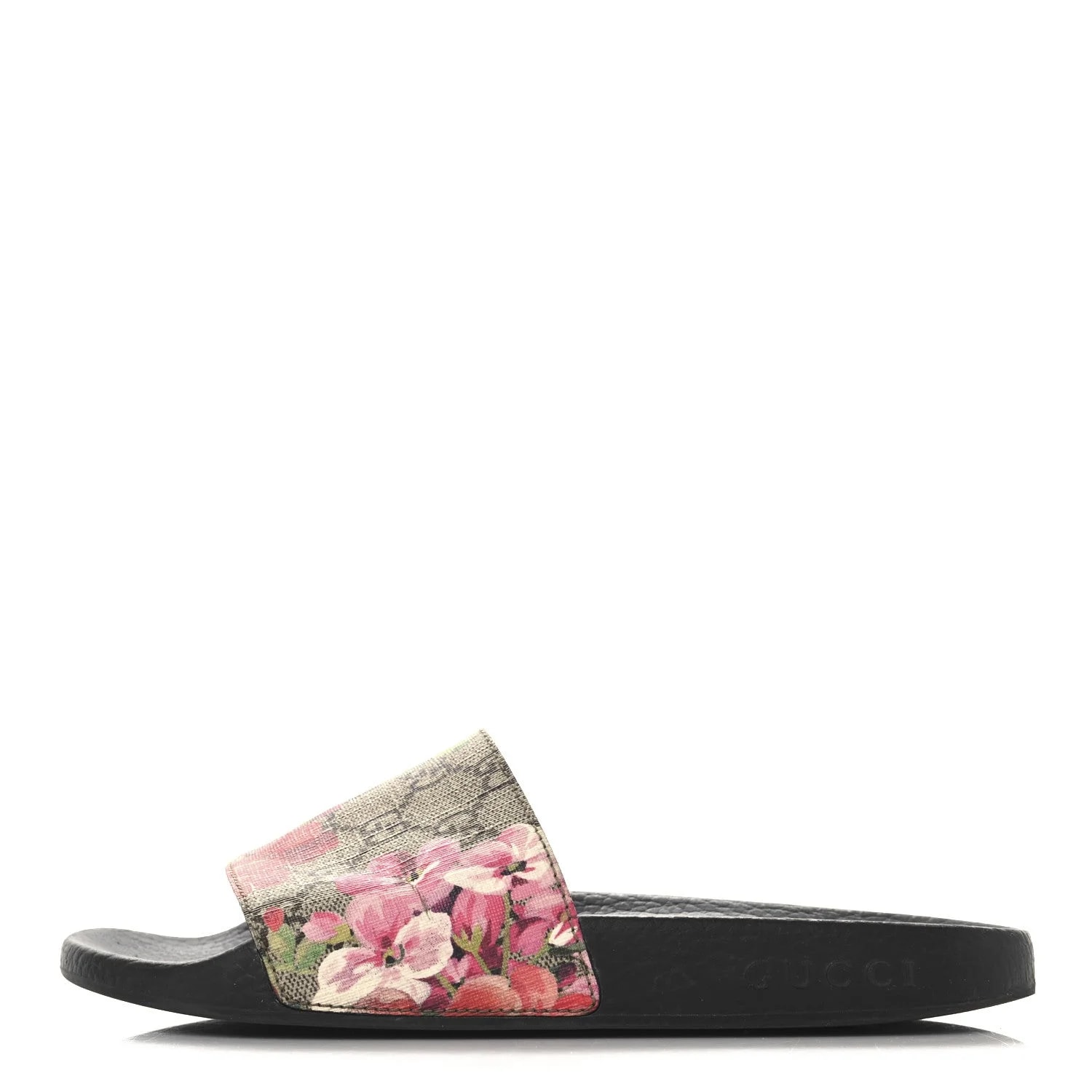 Gucci — Monogram Blooms Slide Sandals 37 — Designer Shoe — resale