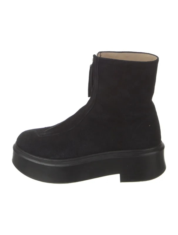 The Row — Zipped 1 Combat Boots — Designer Shoe — resale