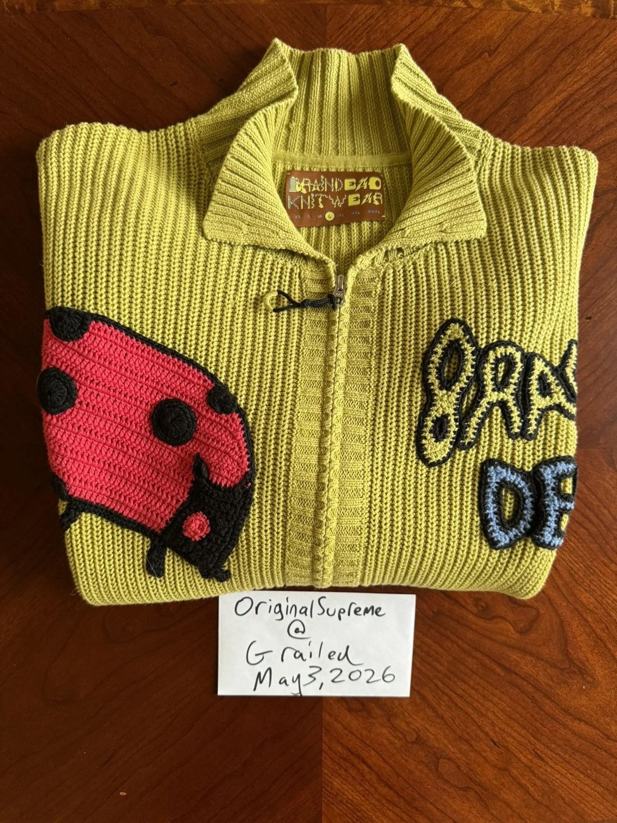 Brain Dead “Buggin Out” Cardigan — streetwear — resale
