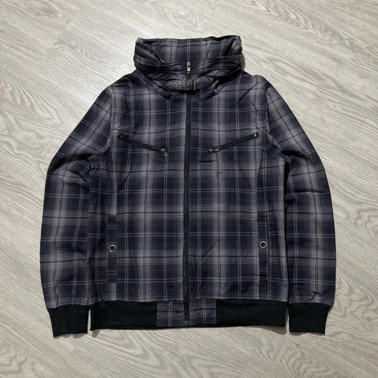 2000s Naughty Goa Bono Style Plaid Tartan Jacket Punk — streetwear — resale