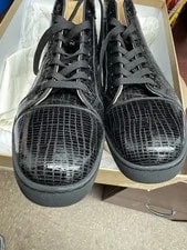 Christian Louboutin Louis Orlato Flat Reptile High-Top Sneakers 2