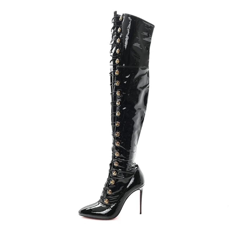 Christian Louboutin — Alta 100 Over the Knee Boots 40 — Designer Shoe — resale