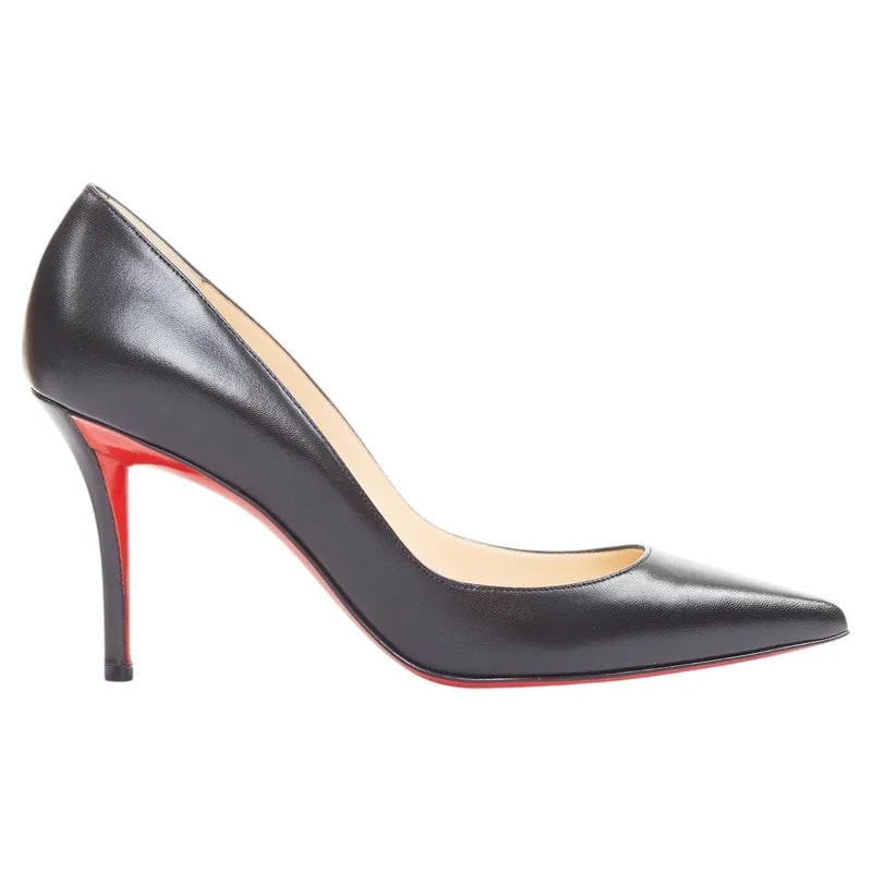 Christian Louboutin — Christian Louboutin Apostrophy Pump 85 Kid Pointed Toe Pumps EU375 — Designer Shoe — resale