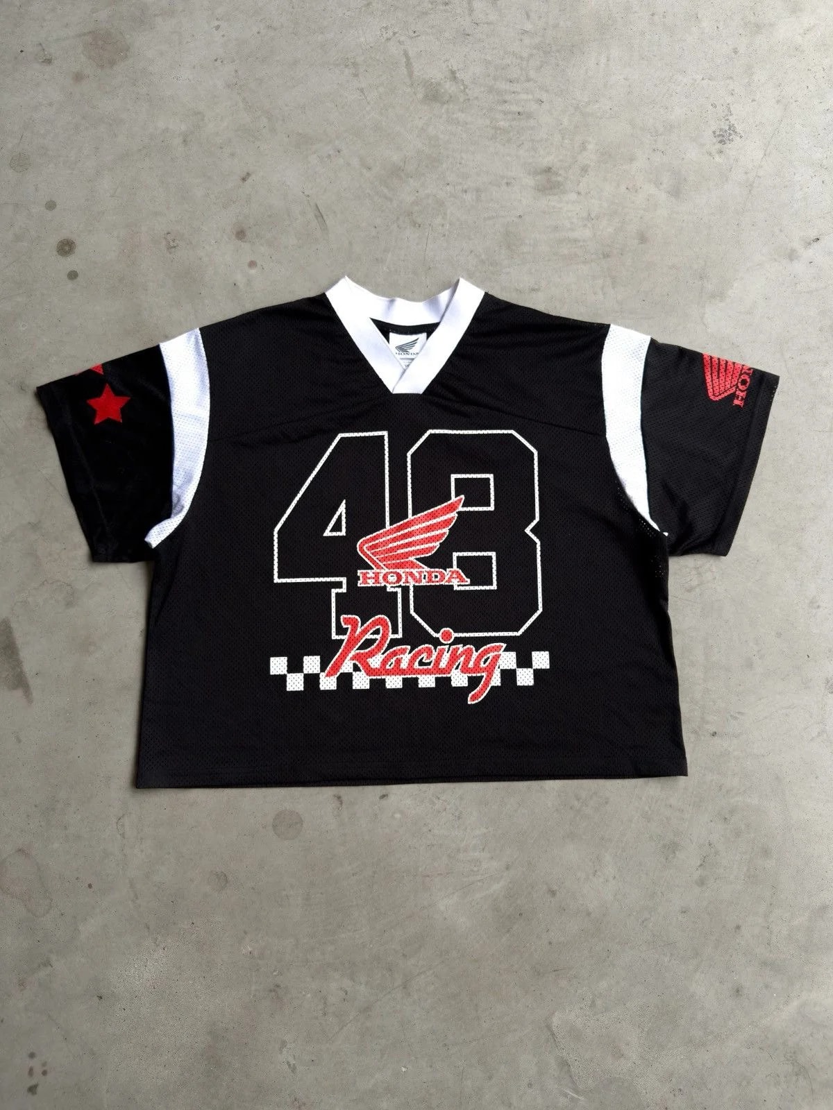 Y2K Honda Racing Cropped Boxy Jersey — streetwear — resale