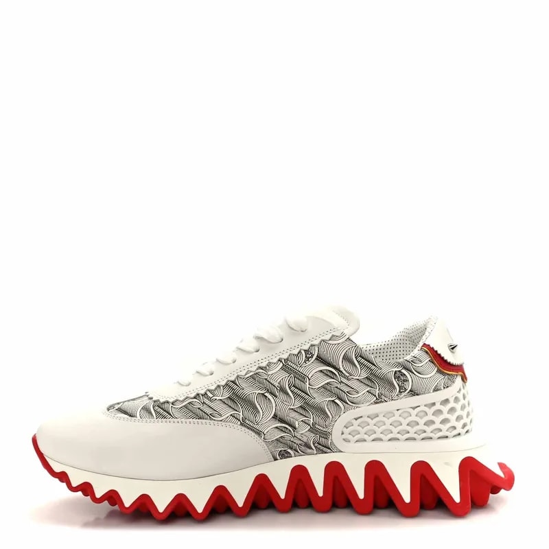 Christian Louboutin — Neoprene Logo Loubishark Sneakers 42 — Designer Shoe — resale