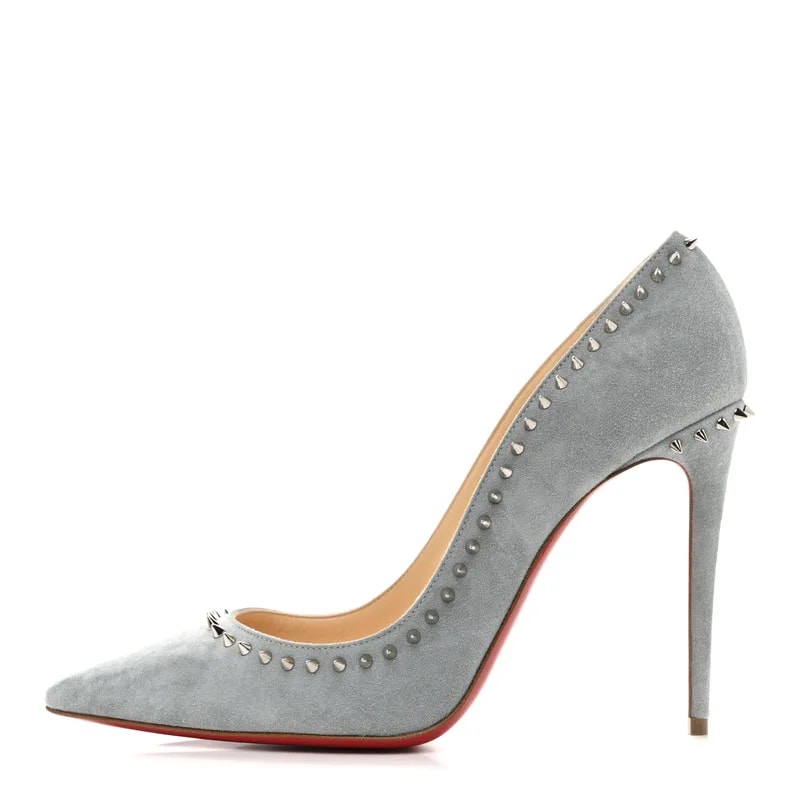 Christian Louboutin — Veau Velours Anjalina 100 Pumps — Designer Shoe — resale