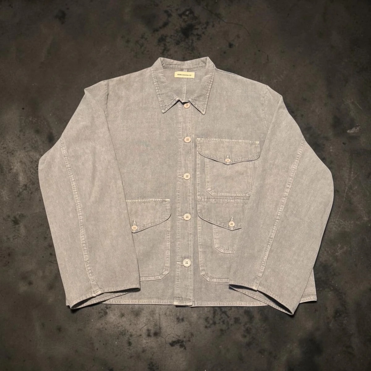 Bare Knuckles Canvas Cruiser Jacket Dove Grey — streetwear — resale