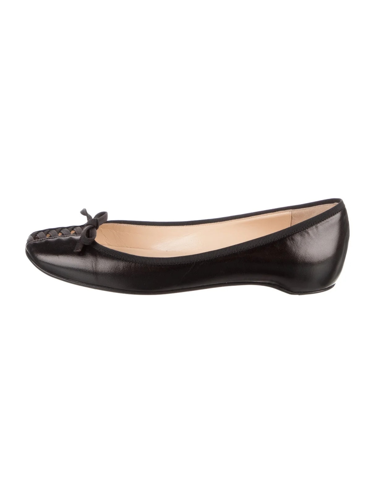 Christian Louboutin — Bow Accents Ballet Flats — Designer Shoe — resale