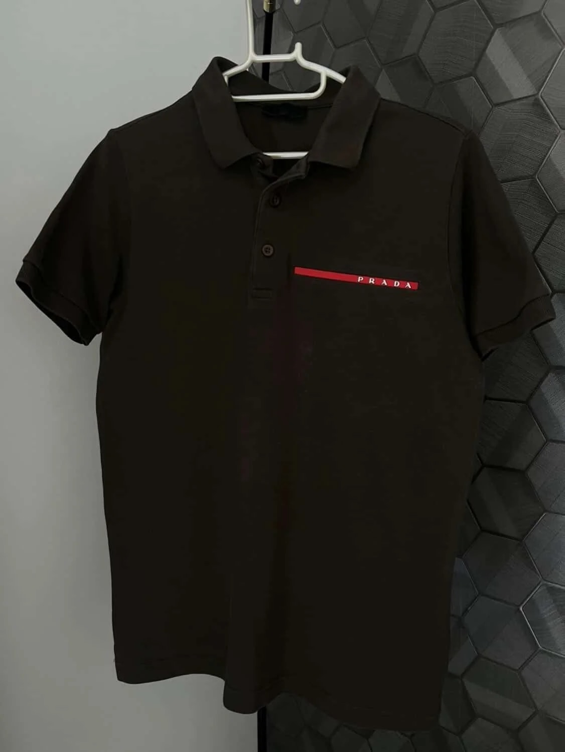Prada — Prada Milano Red Tab Polo Shirt — streetwear — resale