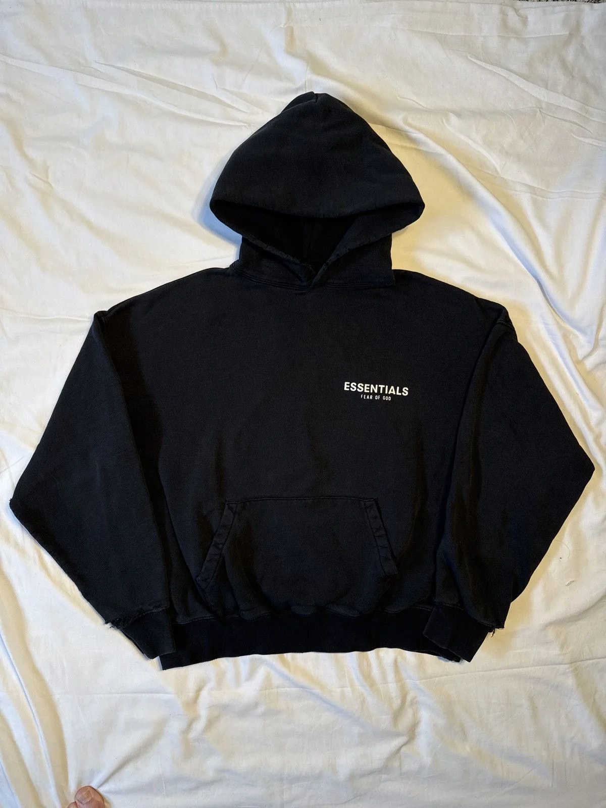 Fear of God Essentials — Fear of God Essentials Distressed Hoodie — streetwear — resale