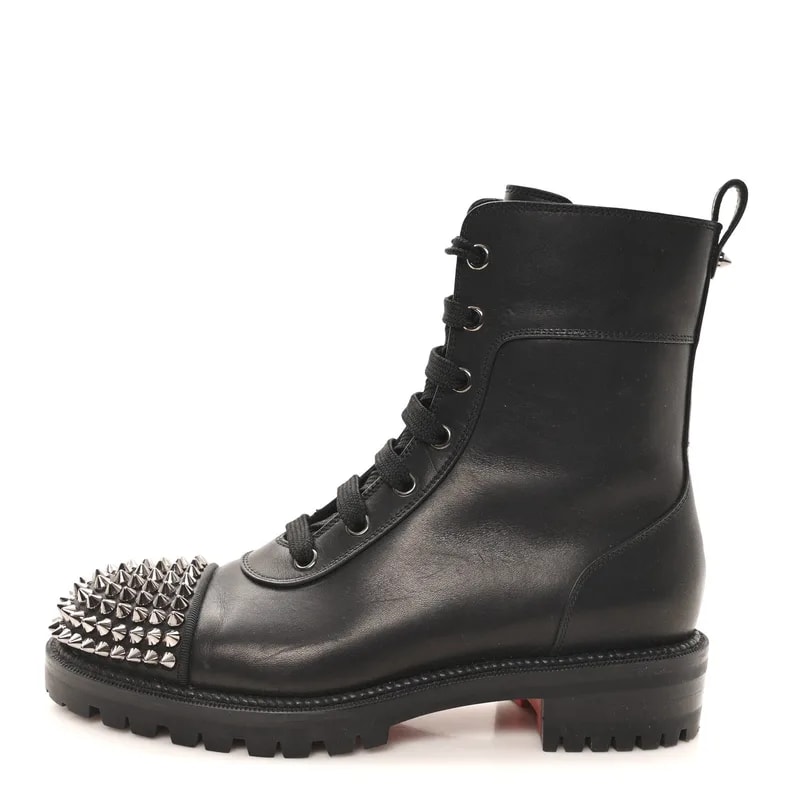 Christian Louboutin — Spikes TS Flat Boots — Designer Shoe — resale