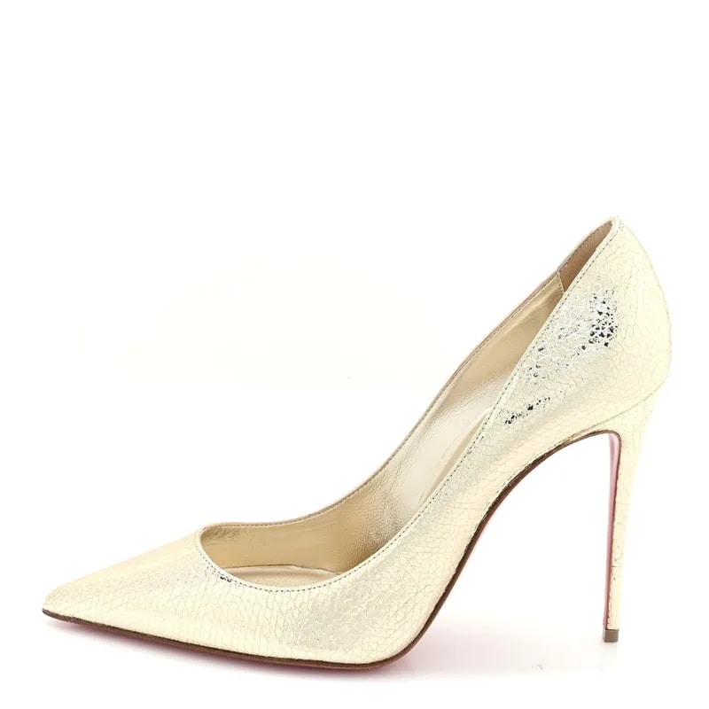 Christian Louboutin — Specchio Star Kate 100 Pumps 39 Platine — Designer Shoe — resale