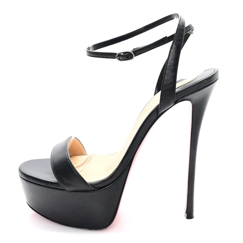 Christian Louboutin — Loubi Queen Alta 150 Platform Sandals 37 — Designer Shoe — resale