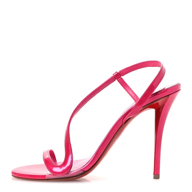 Christian Louboutin — Metallic Rosalie 100 Sandals 38 — Designer Shoe — resale