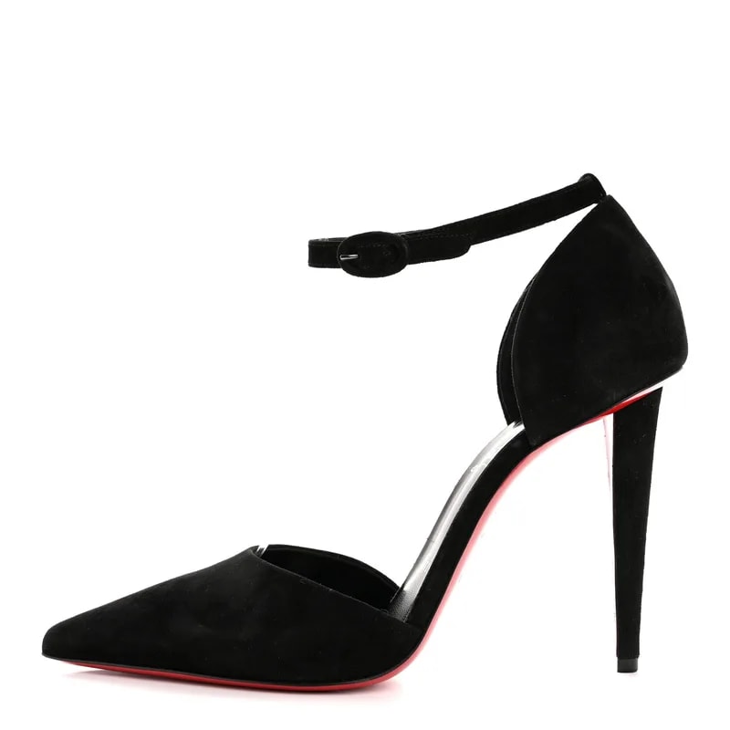 Christian Louboutin — Veau Velours Astrida Bride 100 Pumps — Designer Shoe — resale