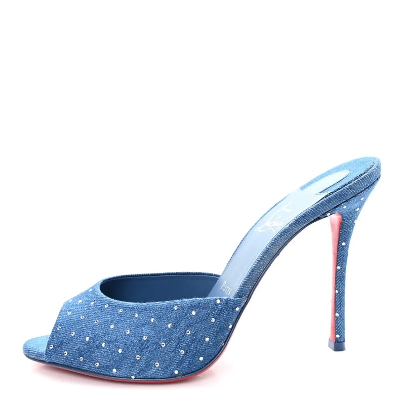 Christian Louboutin — Strass Me Dolly 100mm Sandals — Designer Shoe — resale
