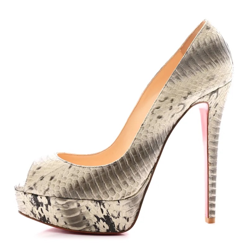 Christian Louboutin — Watersnake Banane 140 Pumps 39 Roccia — Designer Shoe — resale