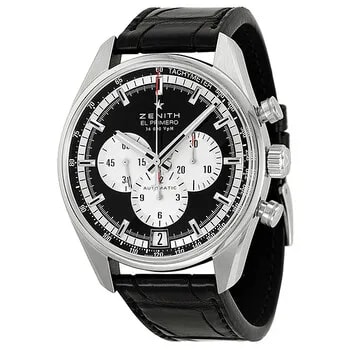 Zenith — El Primero Black Dial Stainless Steel Black Alligator Leather Watch 03204040022C496 — Watch — resale