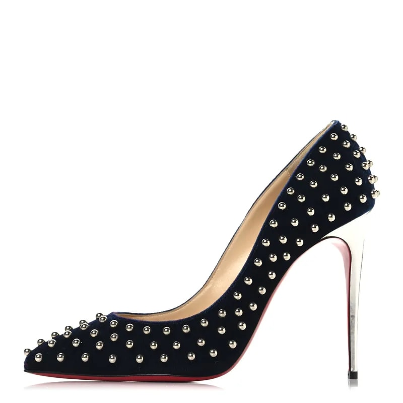 Christian Louboutin — Specchio Billy Spikes Pumps 41 Eclipse — Designer Shoe — resale