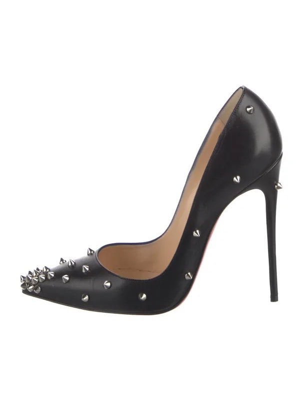 Christian Louboutin — Spike Accents Pumps — Designer Shoe — resale
